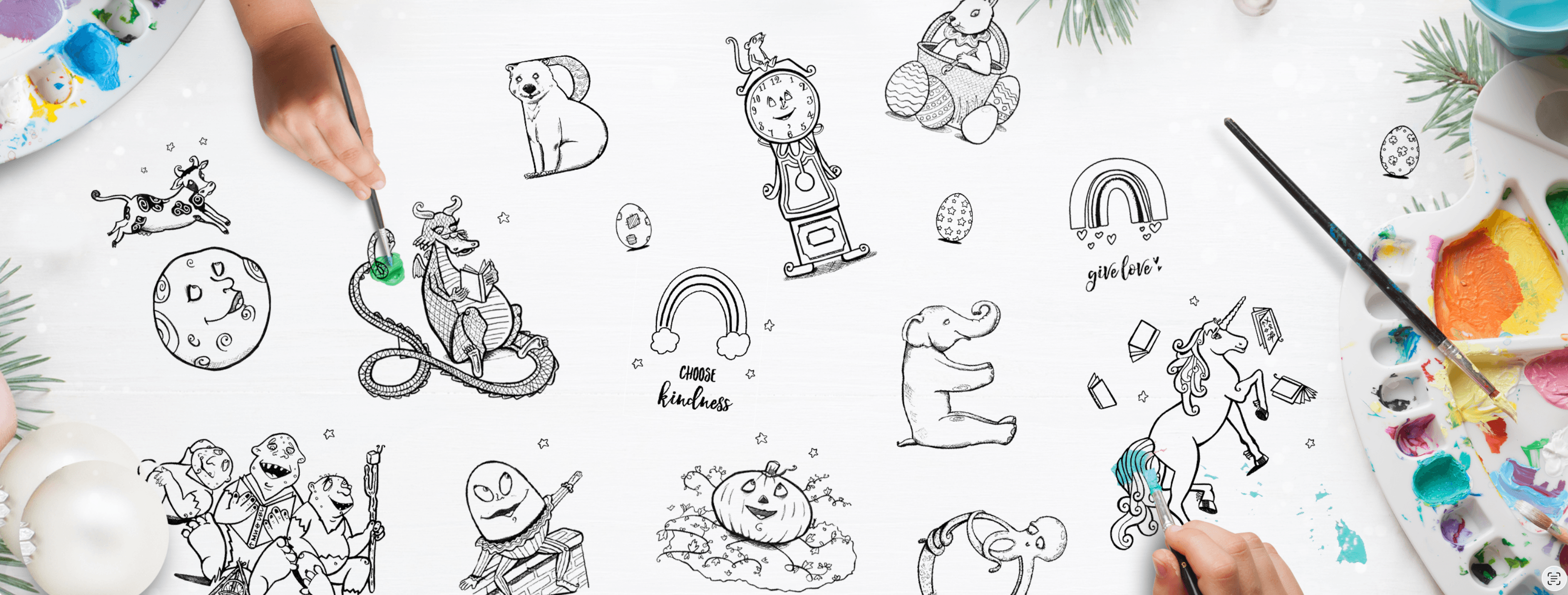 Christmas decorations with warm lights